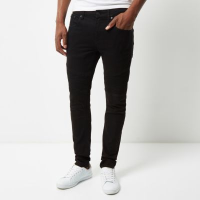 Black Sid biker-style skinny jeans